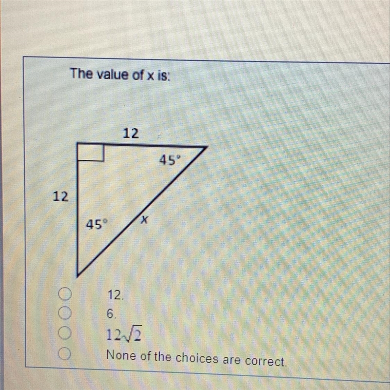 Please help with this one the value of x is :)-example-1