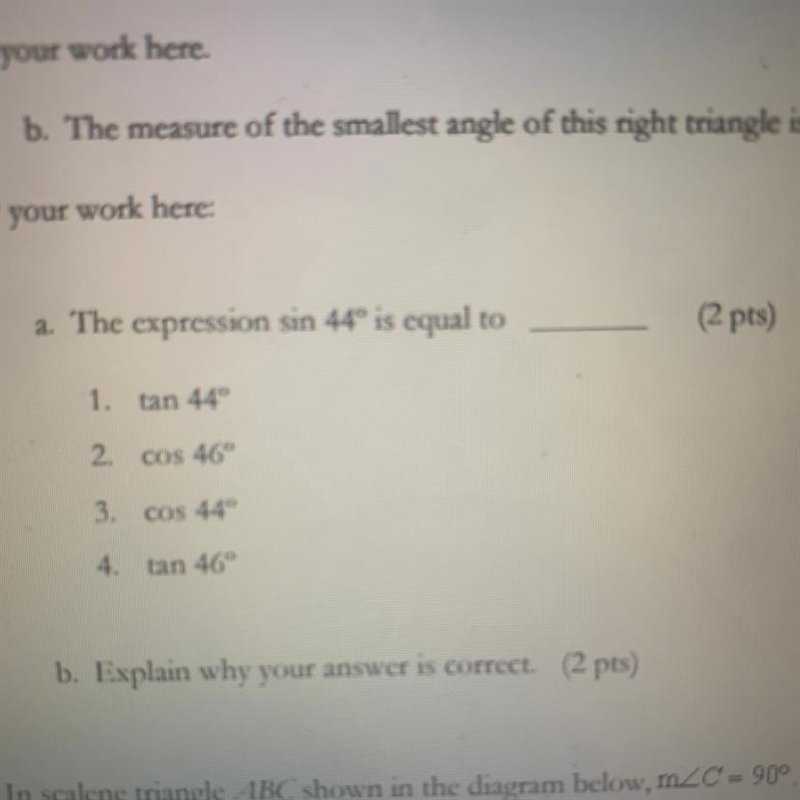 What is the expression 44 degrees equal to?-example-1