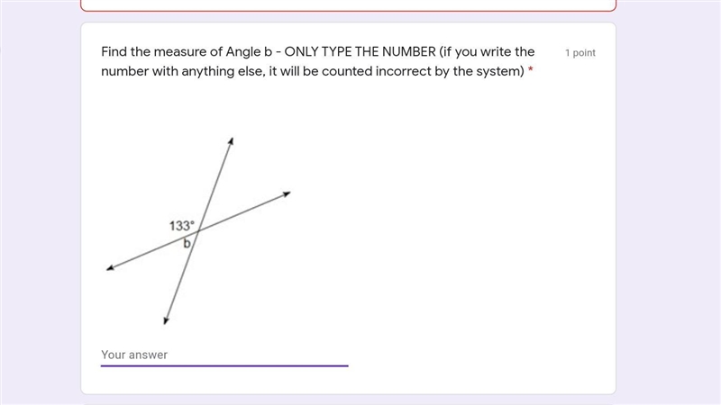 Find the measure of Angle b - ONLY TYPE THE NUMBER (if you write the number with anything-example-1