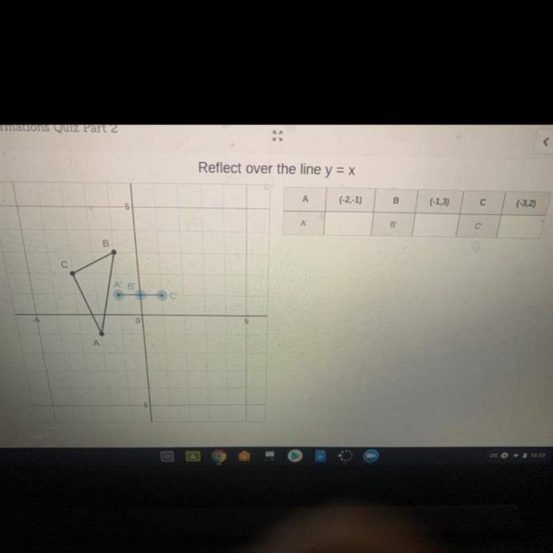 Reflect over the line y = x-example-1