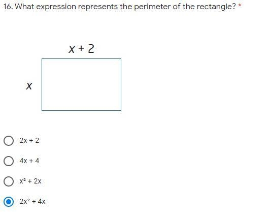 What expression represents the perimeter of the rectangle? shown below-example-1