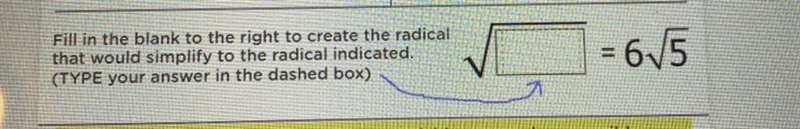 Create a radical that would simplify to the radical indicated.-example-1