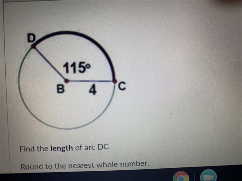 Find the length of arc DC-example-1