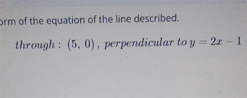 What is the perpendicular slope intercept form?​-example-1