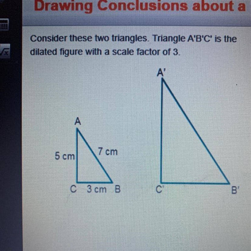 PLEASE HELP I NEED TO PASS THIS CLASSS!!!!!!!!!! Consider these two triangles. Triangle-example-1