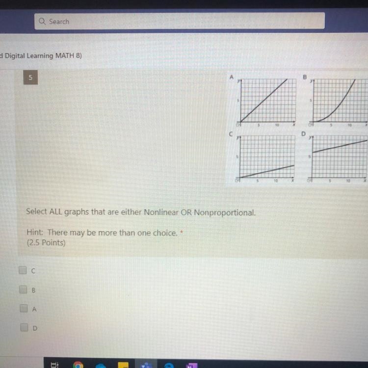 I need to know which ones are nonlinear or nonproportion-example-1