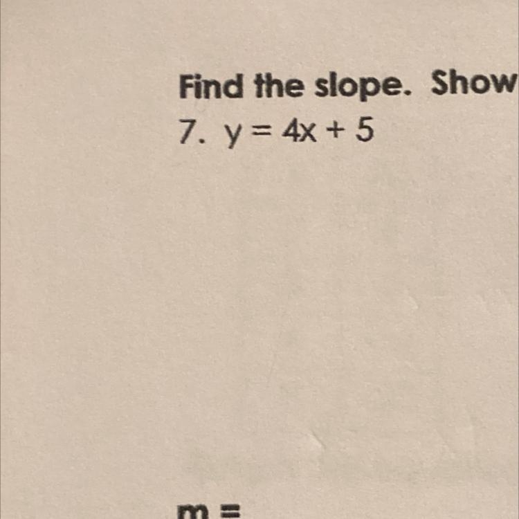 Please help! Find the slope. If you can explain please! Thank you!-example-1