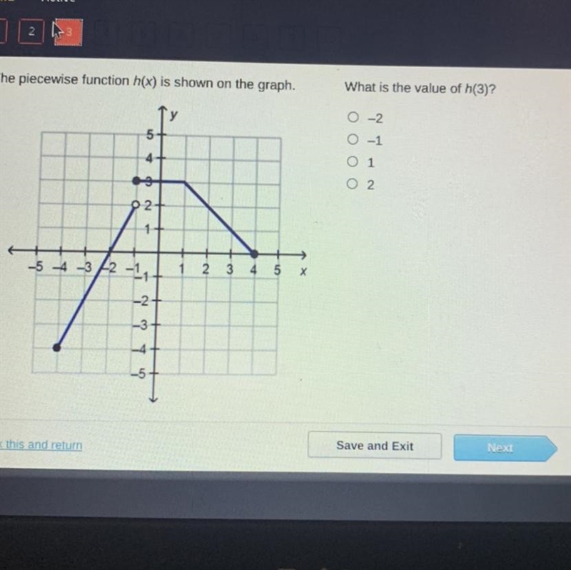 What is the value of h(3)?-example-1