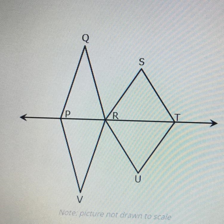 In the figure below, quadrilateral PQRV and quadrilateral RSTU are divided into two-example-1