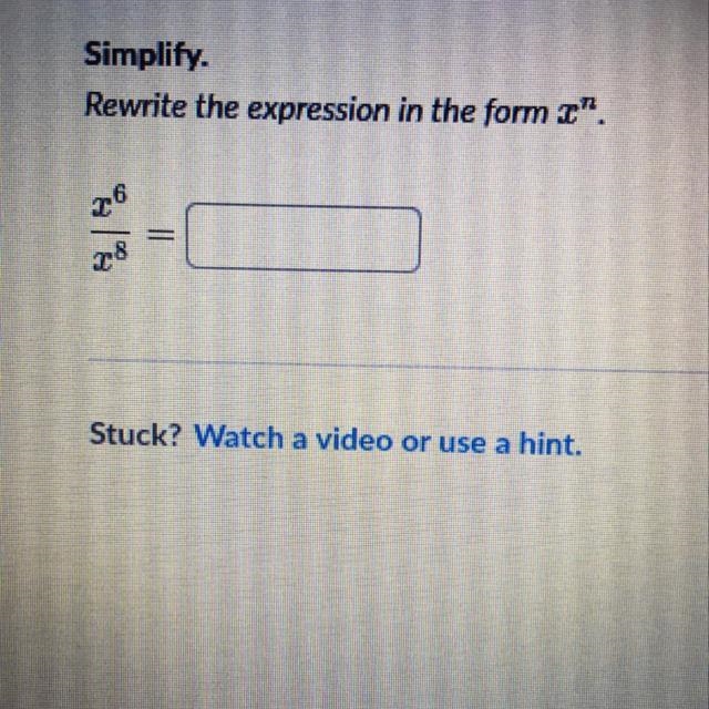 Rewrite the expression in the form x-example-1