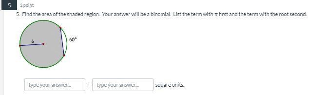 Find Area of the Shaded Region 20 POINTS-example-1
