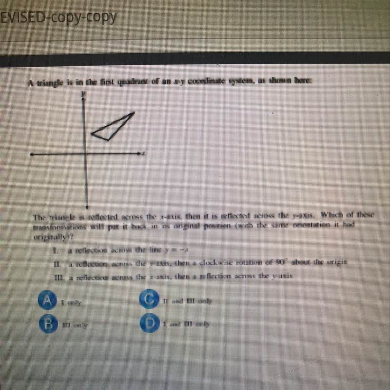 A triangle is in the first quadrant of an x-y coordinate, shown here-example-1