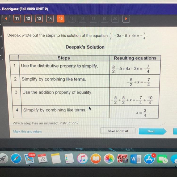 Which step has an incorrect instruction? O Step 1 Step 2 Step 3 O Step 4 HELPPPPPP-example-1