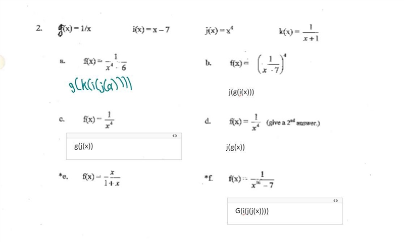 Composite Functions: Answer to e: f(x) = x/1+x-example-1