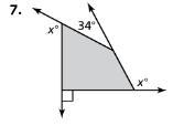 Find the measures of the exterior angles of the polygon.-example-1