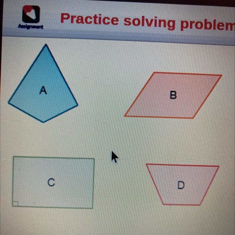 Identify the name for each of the quadrilaterals shown. Figure A is a Figure B is-example-1