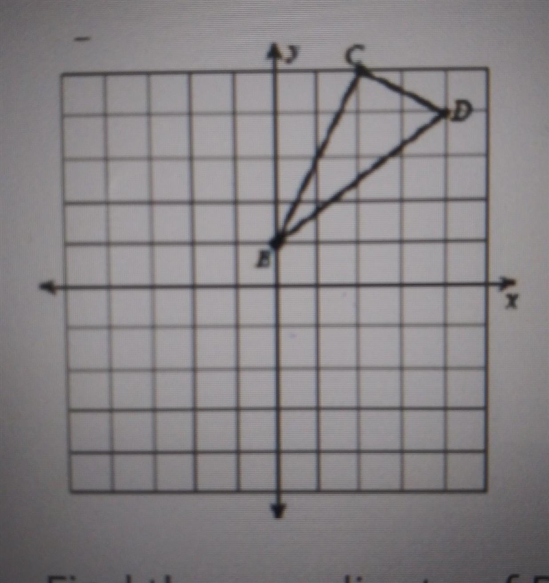 find the coordinates of D' after a Glide reflection of the triangle: translation 1 unit-example-1