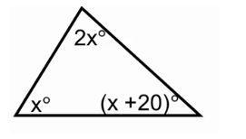 Find the value of x in the figure below: a. 20 b. 60 c. 180 d. 40-example-1