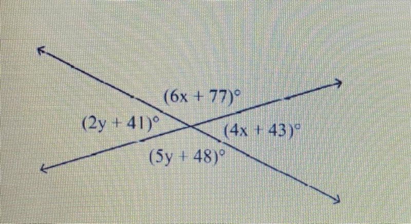 Find the values of x and y. A) x = 6, y = 13 B) x = 6, y = 16 C) x = 5, y = 16 D) x-example-1