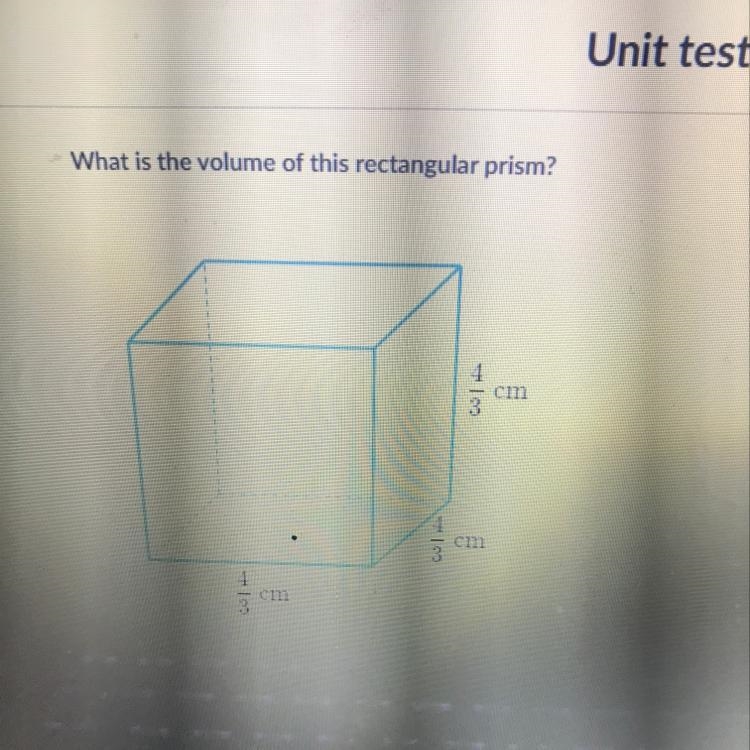 What is the volume of this rectangular prism? 4/3 4/3 4/3-example-1