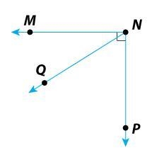 Find the value of x and the measure of angleMNQ.-example-1