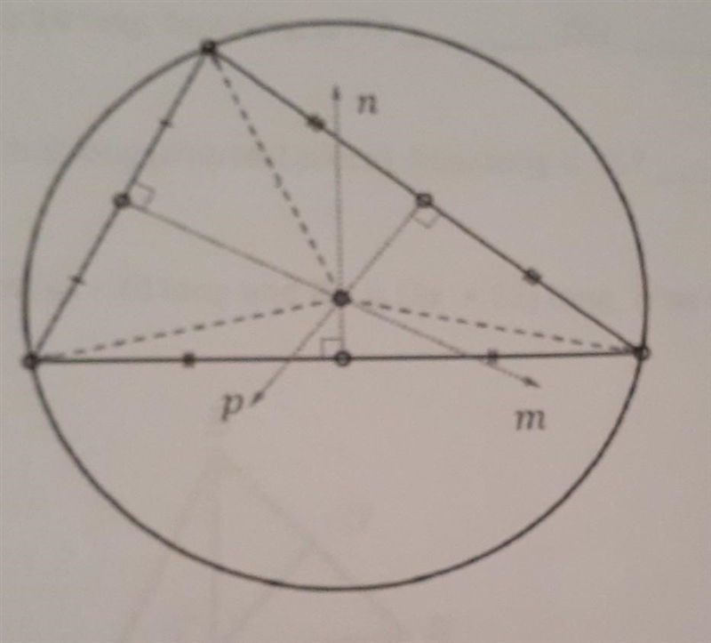 1. Two of the radii for the circumscribed circle below have the expression 3x-2 and-example-1