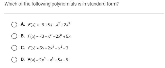 Which of the following polynomials is in standard form (Picture)-example-1