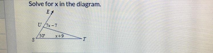 Help Please! Solve For X In The Diagram.-example-1