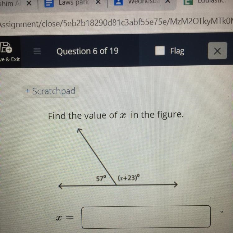 Find the value of x in the figure-example-1