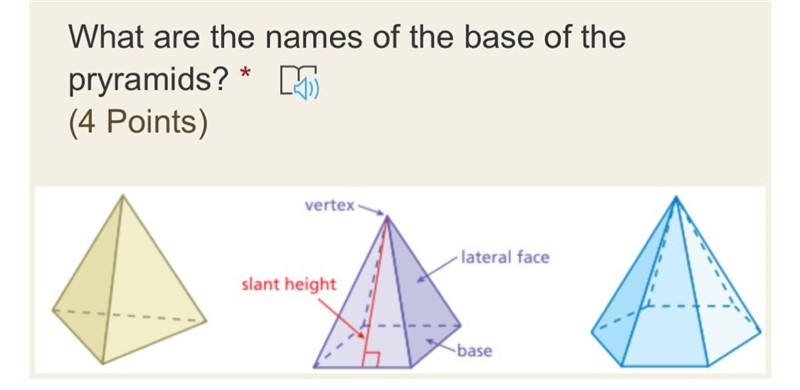 Helllppp Options you have are 1 . Triangular, Square and Hexagonal 2 . Kite, Rectangular-example-1