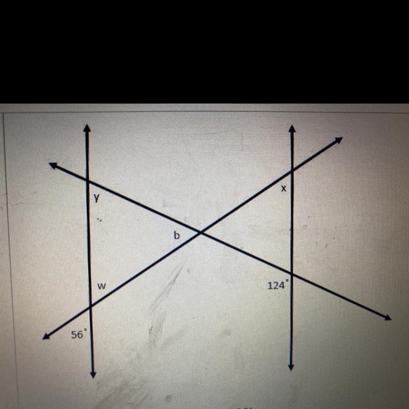 Find the missing angle measures:-example-1