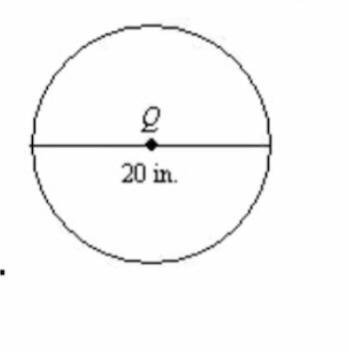 Find the area of Q in terms of pi-example-1