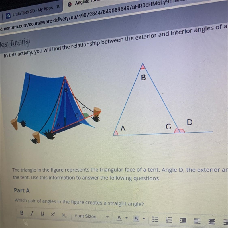 Which pair of angles in the figure creates a straight angle?-example-1