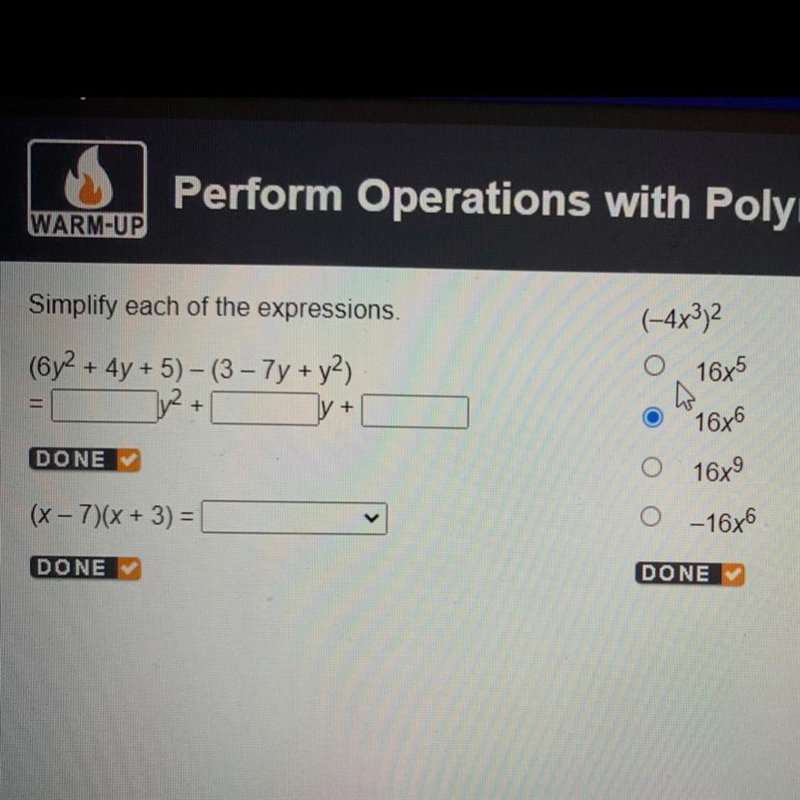 Simplify each of the expressions.-example-1