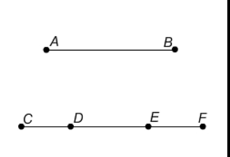 In the figure, CD = EF and AB = CE. Complete the statements to prove that AB = DF-example-1