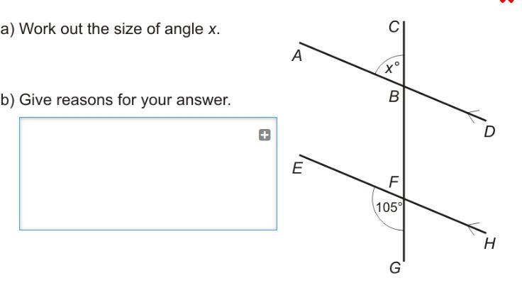 Work out the angle of size x-example-1