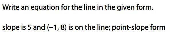 Write the following in point-slope form.-example-1