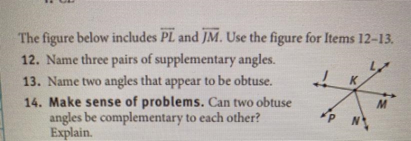 The figure below includes PL and JM. Use the figure for Items 12-13. 12. Name three-example-1