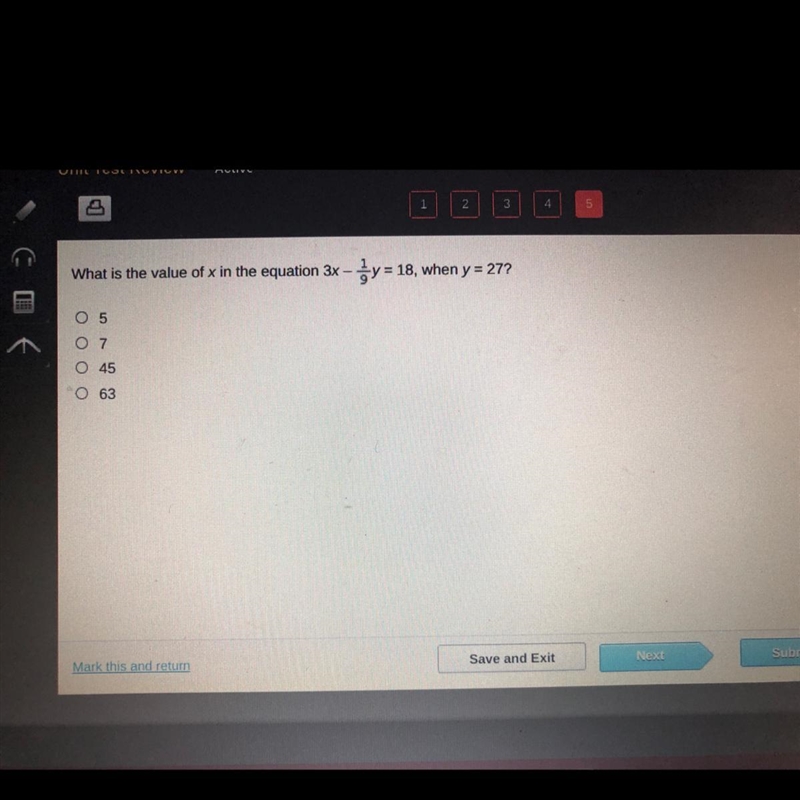 What is the value of x in the equation 3x - 1/9y = 18, when y = 27?-example-1