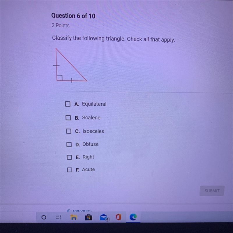 Classify the following triangle check all that apply￼-example-1