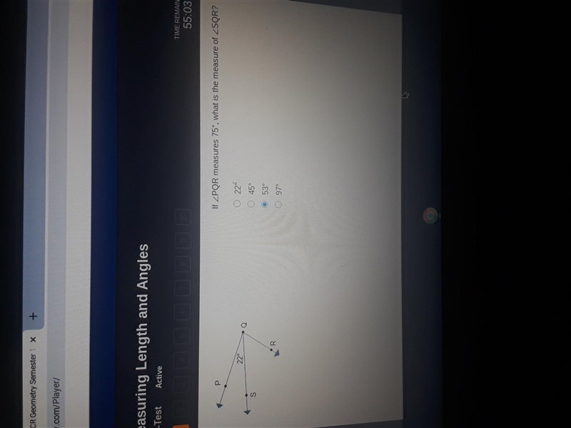 What is the measure of angle SAR?-example-1