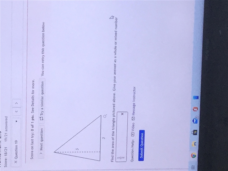 Can someone explain how to find the area of a triangle-example-1