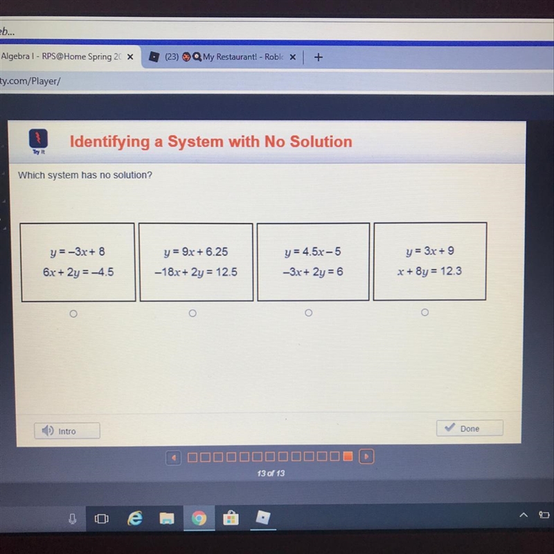 Which system has no solution? Check all that appy.-example-1