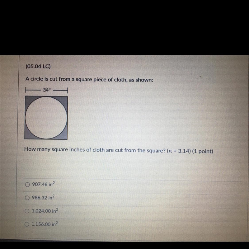 Plsss helpp me Achiedle is cut from a square piece of cloth, as shown: How many square-example-1