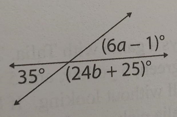 Find the values of a and b.​-example-1