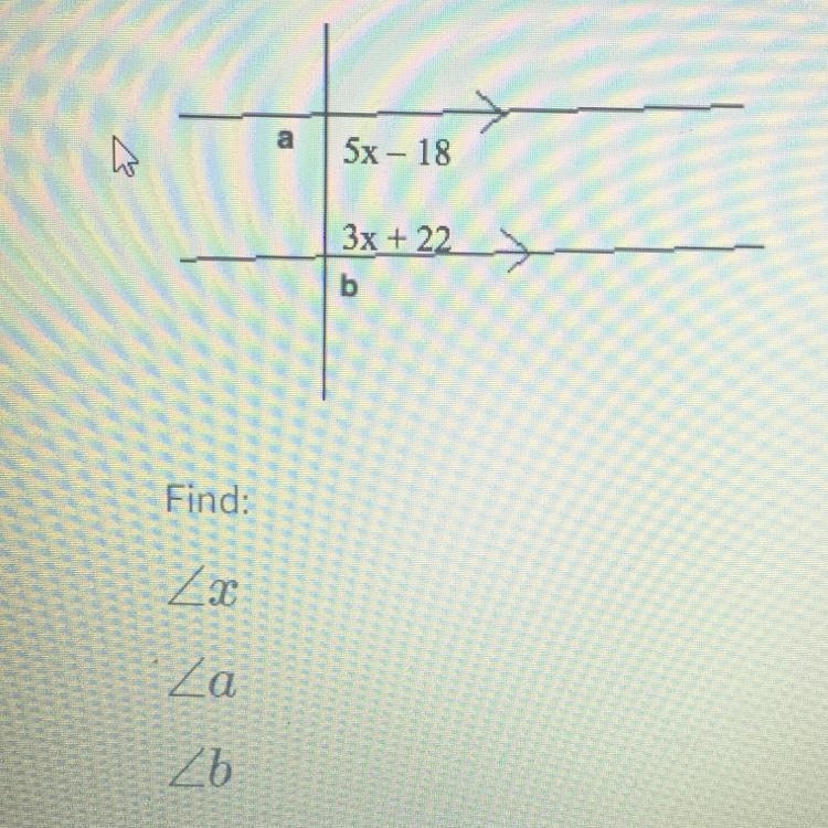 HELPPPP I need help finding x a and b pleaseeee-example-1