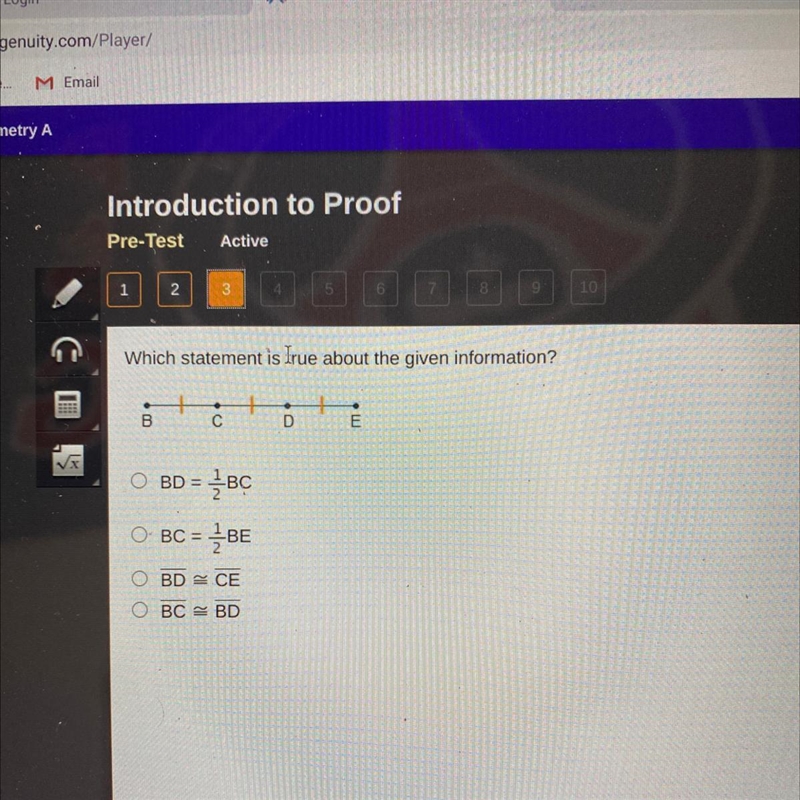 Which statement is Irue about the given information? + B с DE-example-1