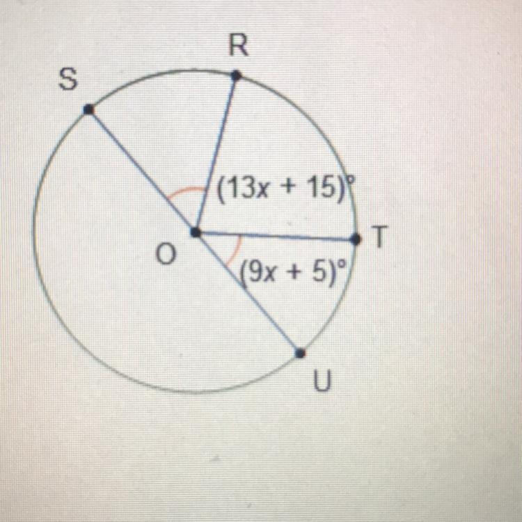 HURRY PLEASE!!!! in circle O, line SU is a diameter. what is the measure of arc ST-example-1