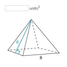 30 pts! Take a look at this square pyramid (image included). What is the surface area-example-1