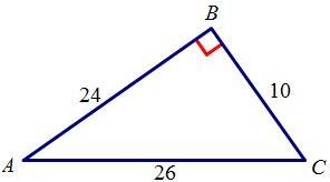 Find the sine for angle C A. 12/13 D. 13/5-example-1